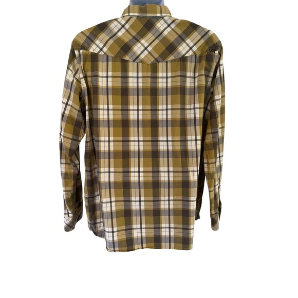 5.11 Tactical Men's Plaid Long Sleeve Cotton Snap Shirt Large Brown Green Large - Picture 3 of 8